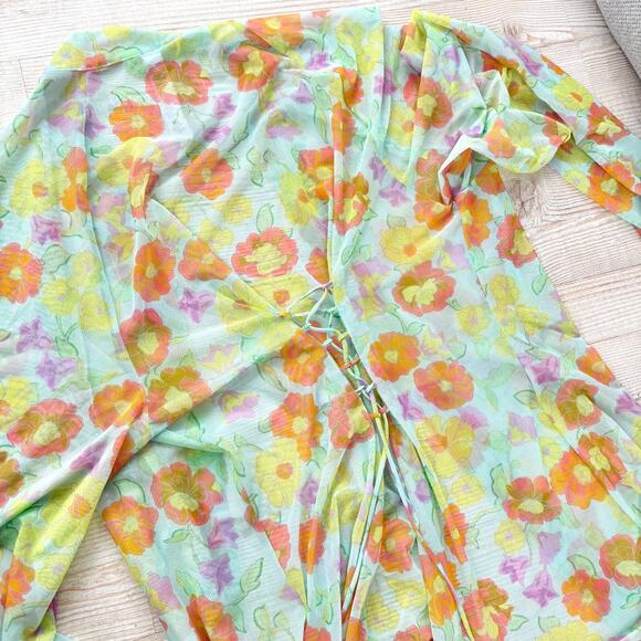 Savage x Fenty Free Spirit Floral Full Length Mesh Robe | Size M/L - Picture 5 of 5